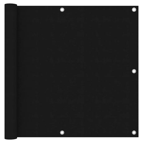 Écran de balcon Vidaxl 90x400 cm Oxford tissu noir