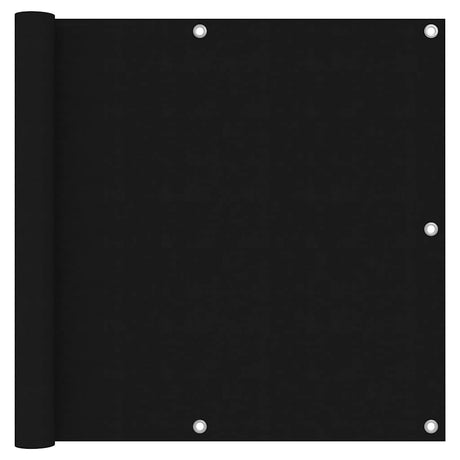 Écran de balcon Vidaxl 90x600 cm Oxford tissu noir
