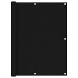 Écran de balcon Vidaxl 120x600 cm Oxford tissu noir