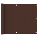 Écran de balcon Vidaxl 75x300 cm Oxford tissu brun