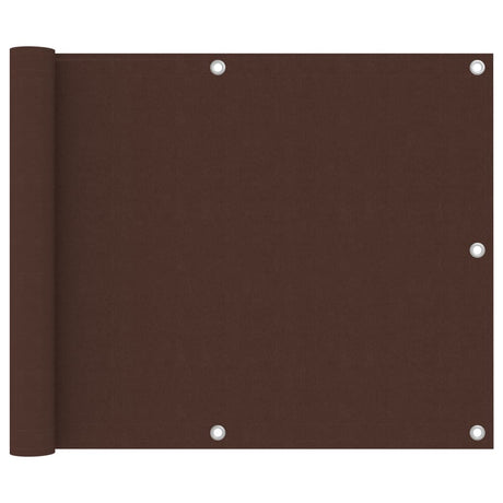 Écran de balcon Vidaxl 75x300 cm Oxford tissu brun