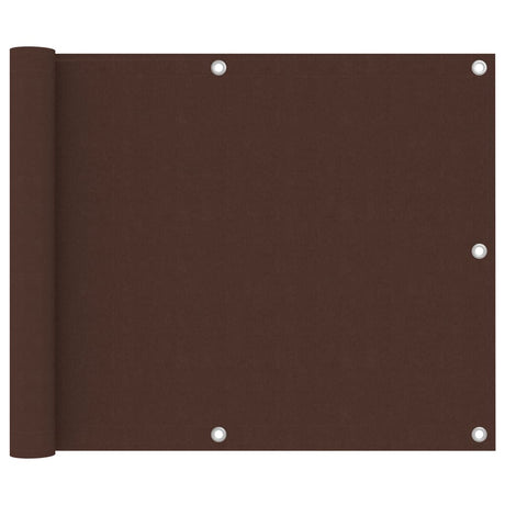 Écran de balcon Vidaxl 75x400 cm Oxford tissu brun