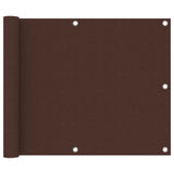 Écran de balcon Vidaxl 75x500 cm Oxford tissu brun