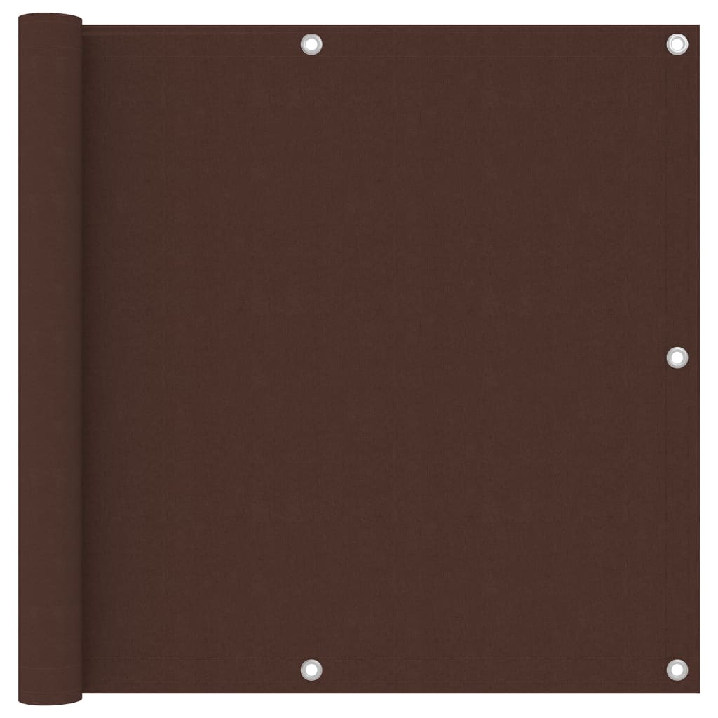 Écran de balcon Vidaxl 90x600 cm Oxford tissu marron