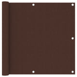 Écran de balcon Vidaxl 90x600 cm Oxford tissu marron