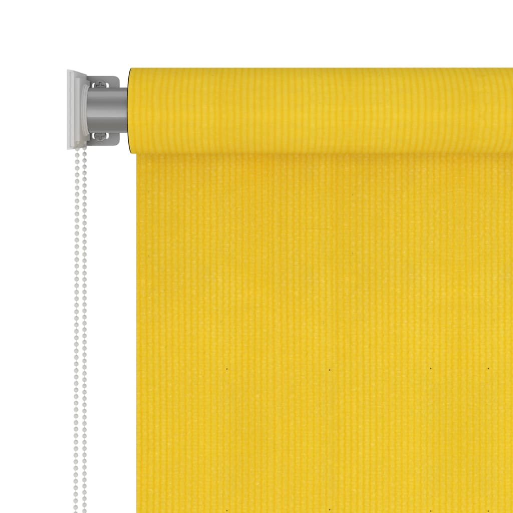 Vidaxl Roller Blind para afuera de 100x140 cm HDPE Amarillo