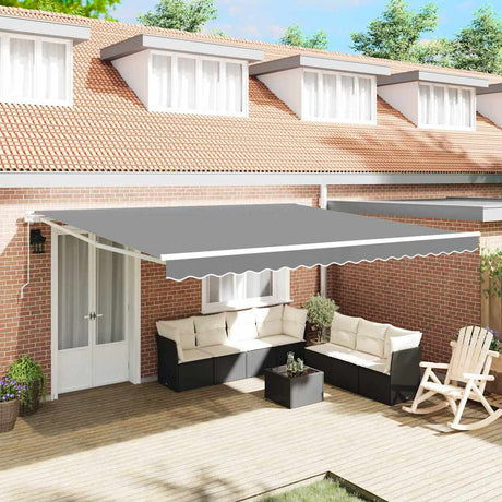 Vidaxl zijde frame wit 450 × 350 cm aluminium