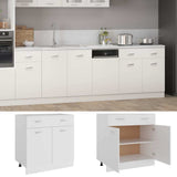 Vidaxl onderkast met lade lyon 80x46x81,5 cm bewerkt hout wit
