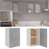 Vidaxl bovenkast lyon 39,5x31x60 cm bewerkt hout betongrijs