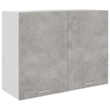 Vidaxl bovenkast 80x31x60 cm bewerkt hout betongrijs