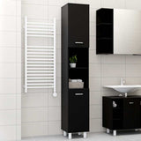 Vidaxl badkamerkast 30x30x179 cm spaanplaat zwart