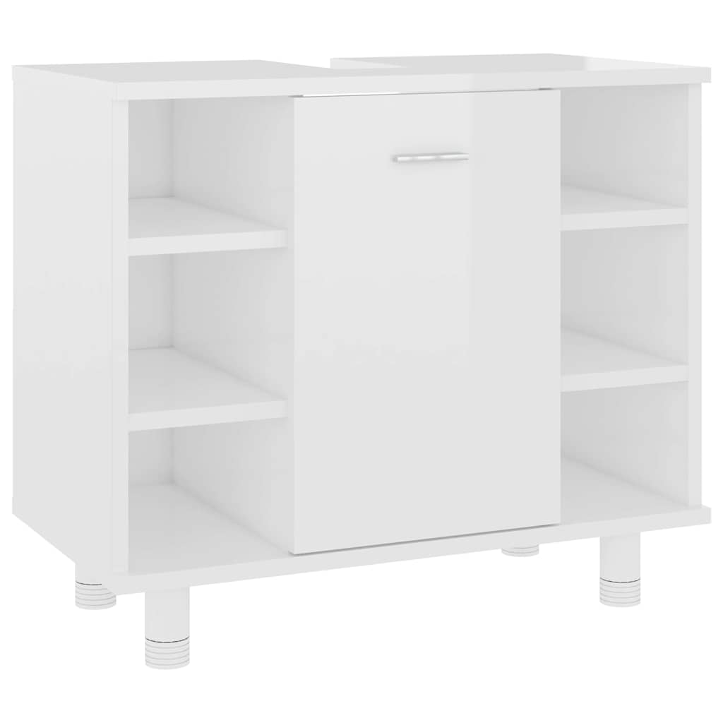 Vidaxl badkamerkast 60x32x53,5 cm bewerkt hout hoogglans wit