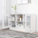 Vidaxl vitrinekast 120x30,5x70 cm bewerkt hout wit