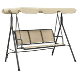 VidaXL Swing bench with awning anthracite and sand -colored