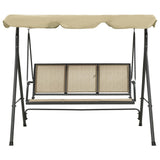 VidaXL Swing bench with awning anthracite and sand -colored