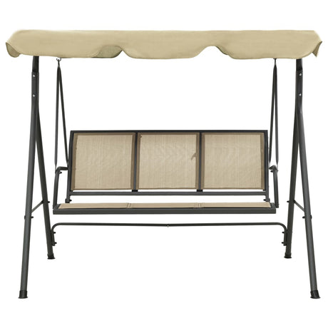 Vidaxl Banc swing avec anthracite auvent et sable -colored