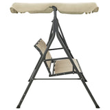 Vidaxl Banc swing avec anthracite auvent et sable -colored