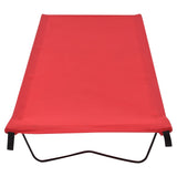 Vidaxl Camp Bed 180x60x19 CM Oxford Fabric and Steel Red