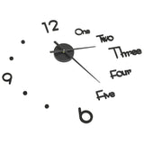 VidaXL horloge murale 3D moderne XXL 100 cm noir
