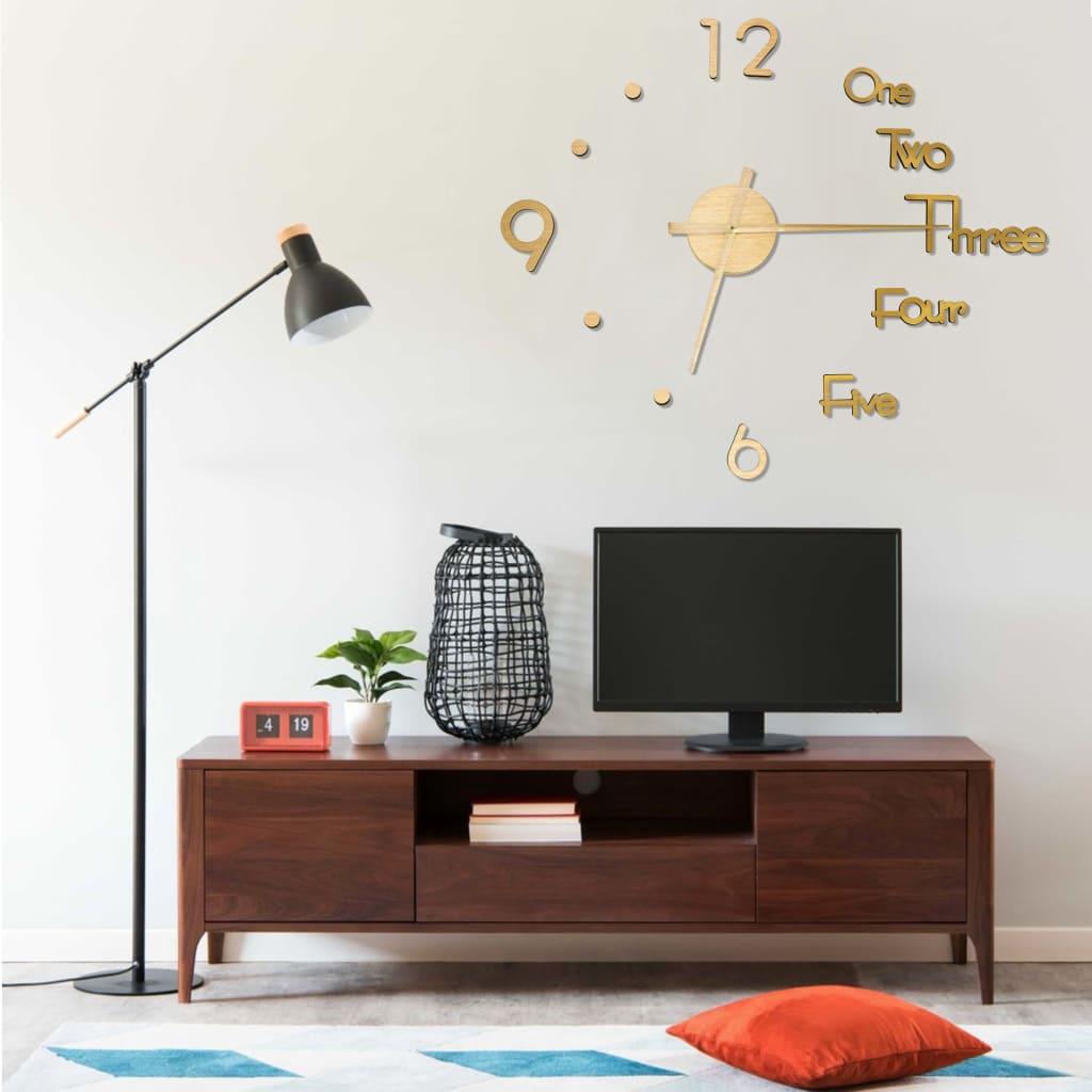 Vidaxl 3d mur mur moderne xxl 100 cm or couleur or