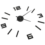 VidaXL horloge murale 3D moderne XXL 100 cm noir