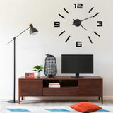 VidaXL horloge murale 3D moderne XXL 100 cm noir