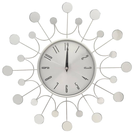 Horloge murale vidaxl 40 cm en métal argenté couleur