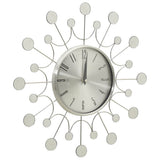 Horloge murale vidaxl 40 cm en métal argenté couleur