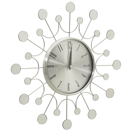 Horloge murale vidaxl 40 cm en métal argenté couleur