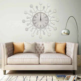 Horloge murale vidaxl 40 cm en métal argenté couleur