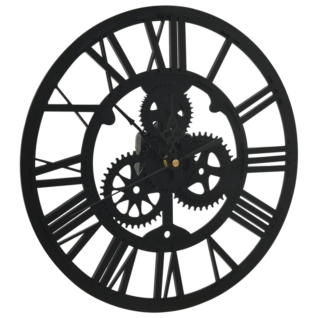 VidaXL horloge murale 30 cm acrylique noir