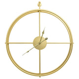 Horloge murale vidaxl 52 cm en fer en or couleur