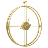 Horloge murale vidaxl 52 cm en fer en or couleur