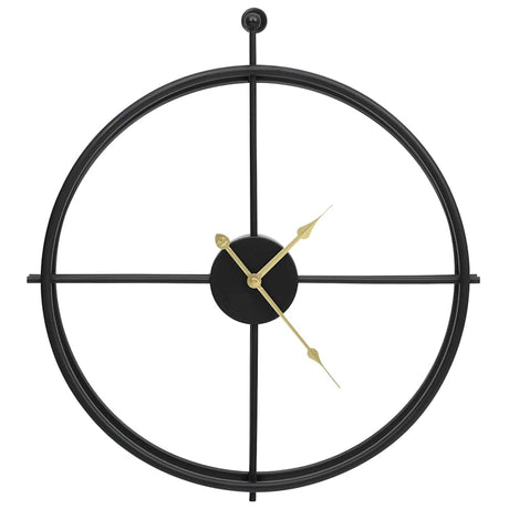 Horloge murale vidaxl 52 cm de fer noir