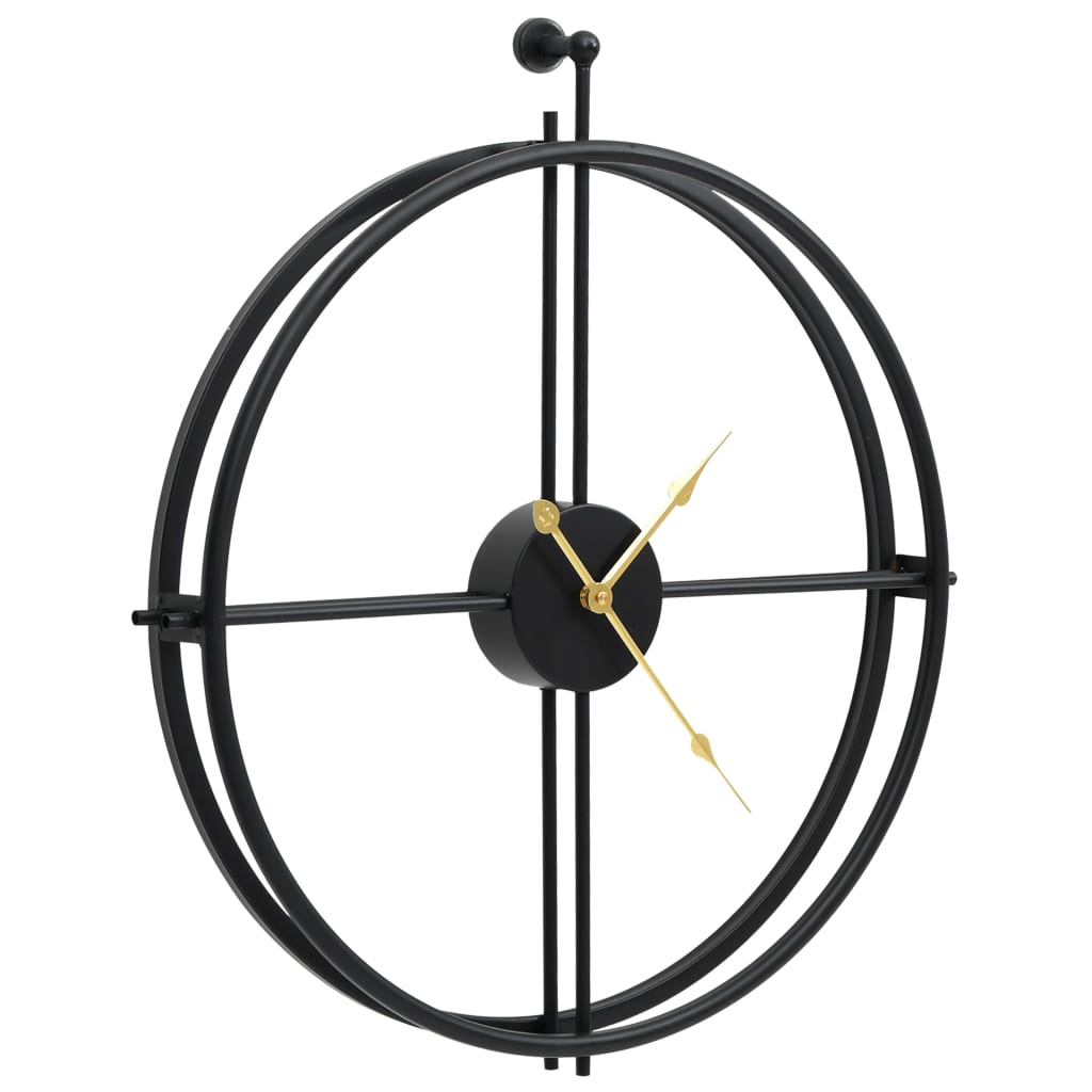 Reloj de pared Vidaxl 52 cm de hierro negro