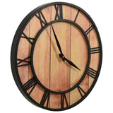 Reloj de pared Vidaxl 39 cm MDF y hierro marrón y negro