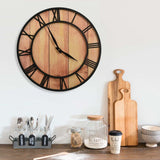 Reloj de pared Vidaxl 39 cm MDF y hierro marrón y negro