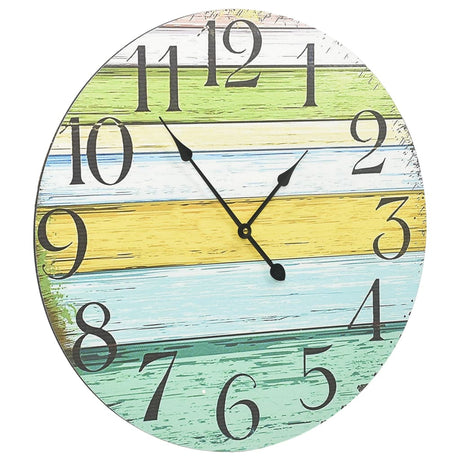 Vidaxl Mur Horloge 60 cm MDF multicolore