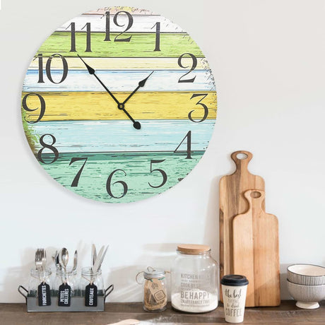 Vidaxl Mur Horloge 60 cm MDF multicolore