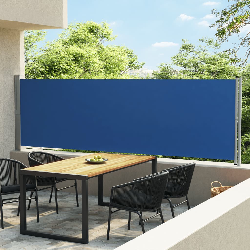 VidaXL Garden screen Extendable 140x600 cm blue