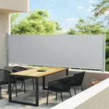 VidaXL Garden screen Extendable 140x600 cm Gray