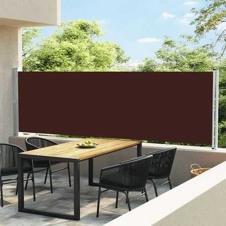 Écran de jardin vidaxl extensible 140x600 cm brun