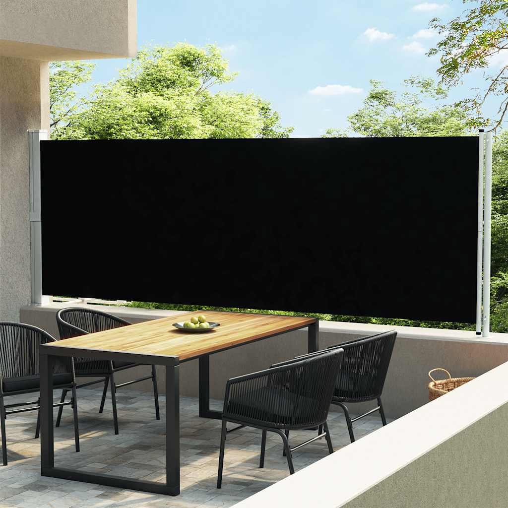 VidaXL Garden screen Extendable 600x160 cm Black