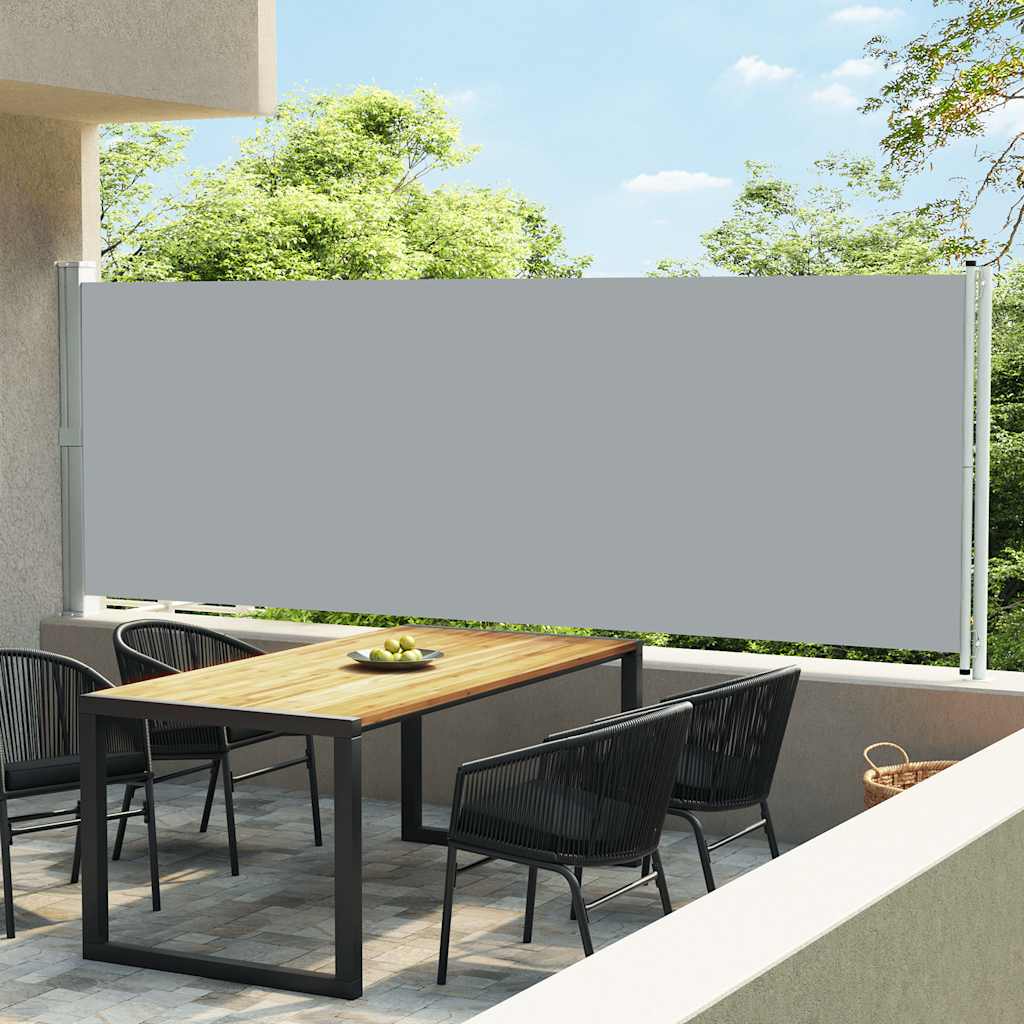 VidaXL Garden screen Extendable 600x160 cm Gray