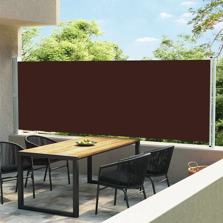 Écran de jardin vidaxl extensible 600x160 cm brun