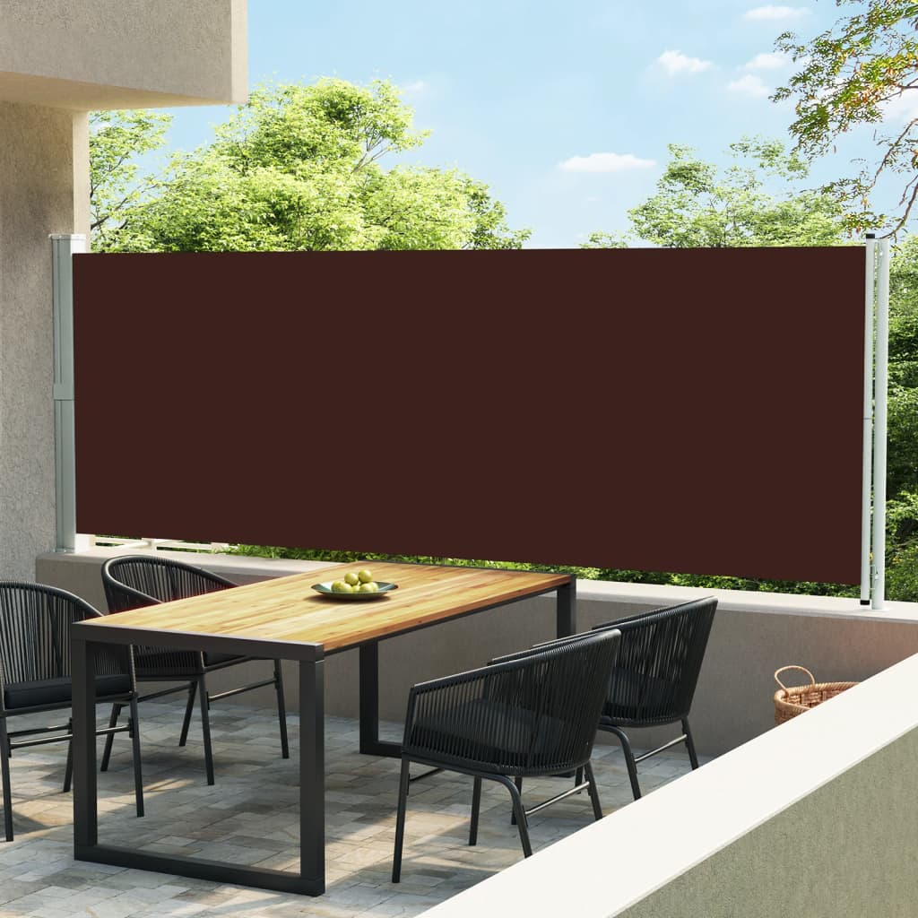 Écran de jardin vidaxl extensible 600x160 cm brun