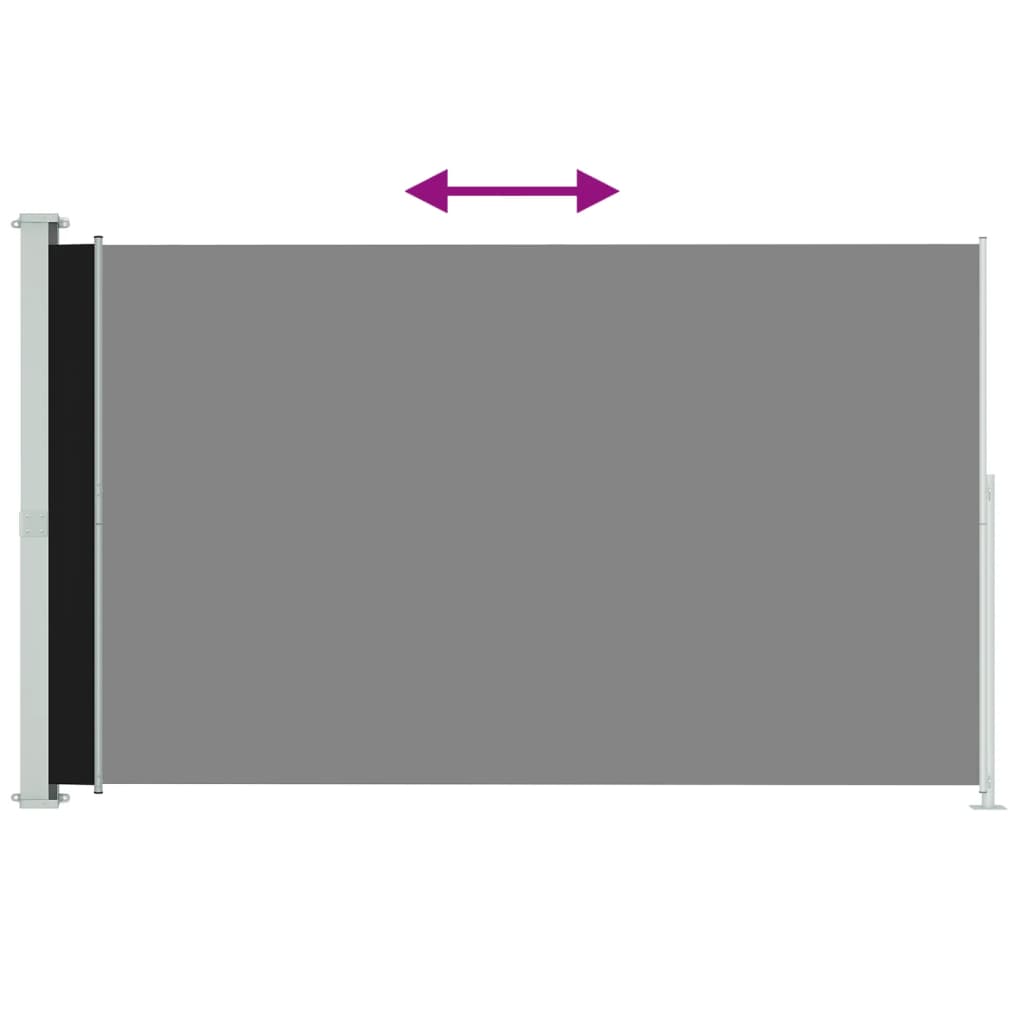 VidaXL Garden screen Extendable 220x300 cm Black