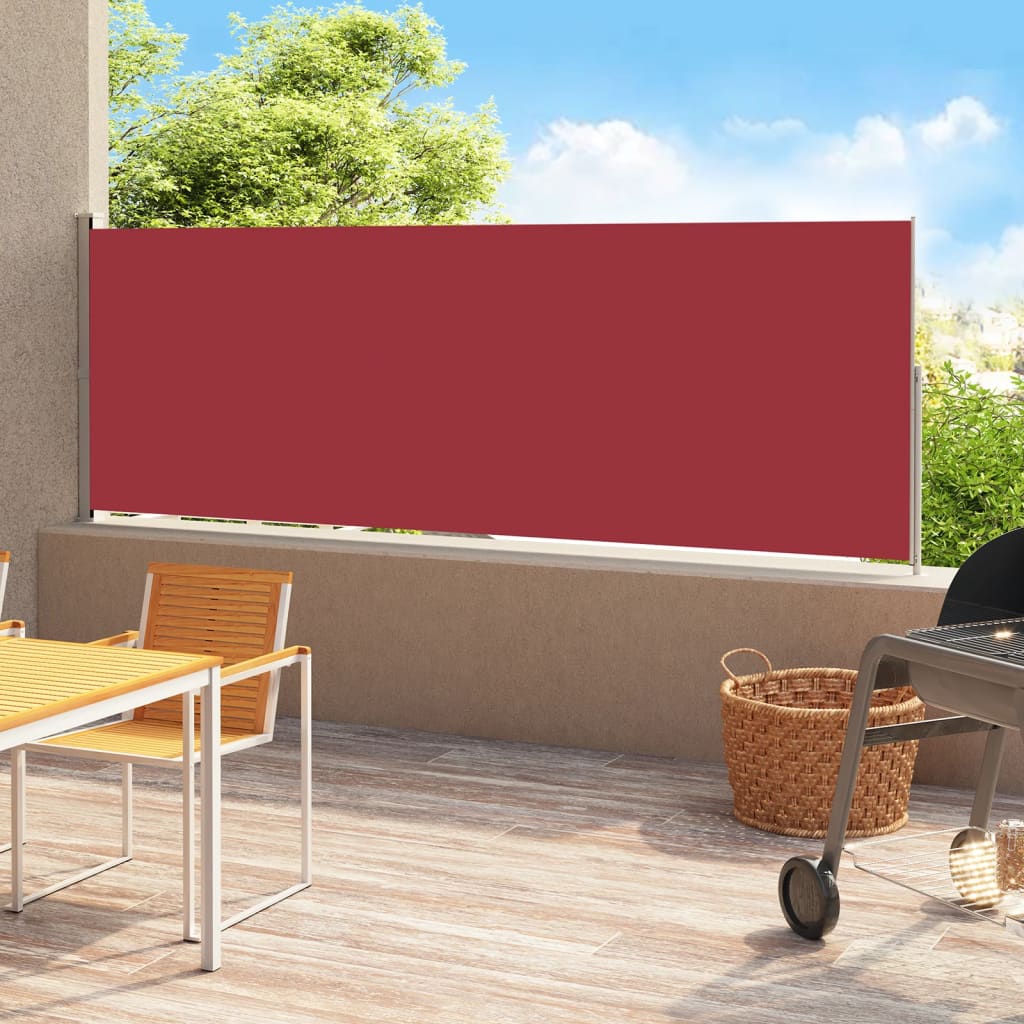 Écran de jardin vidaxl extensible 220x500 cm rouge