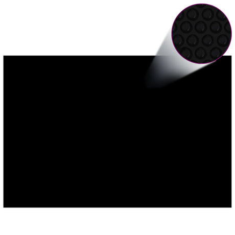 Vidaxl Pool Foil Solar Floating 600x400 cm PE noir et bleu