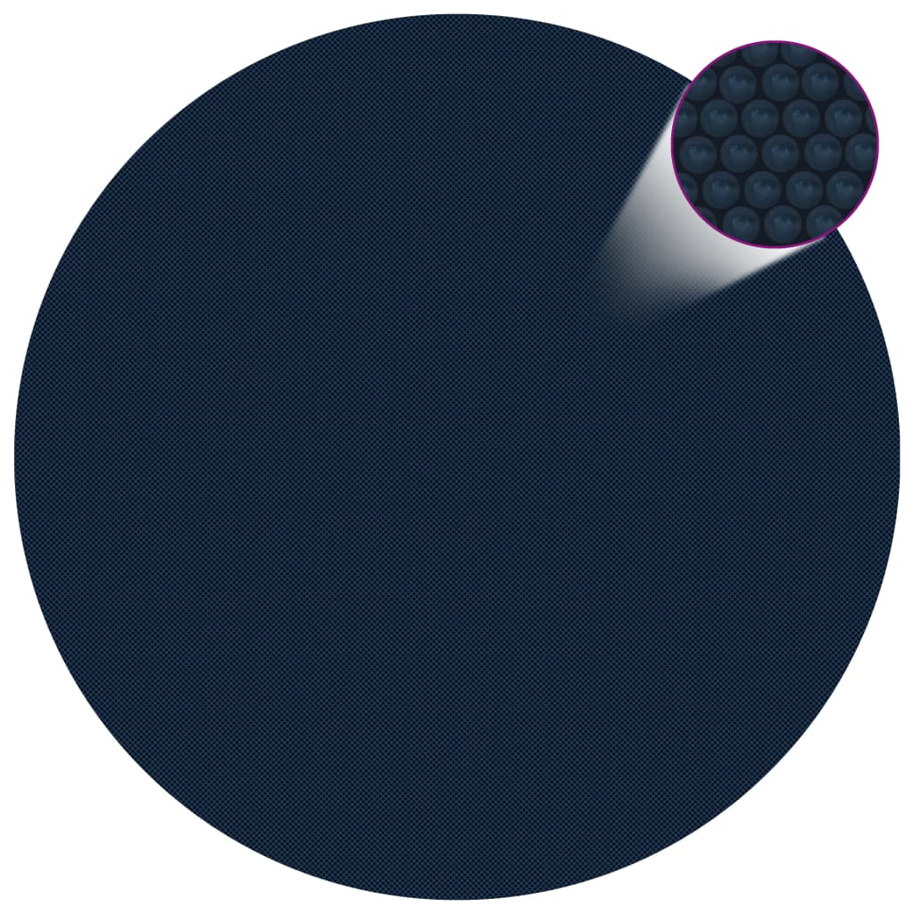 Vidaxl Pool Foil solaire flottant 210 cm PE noir et bleu